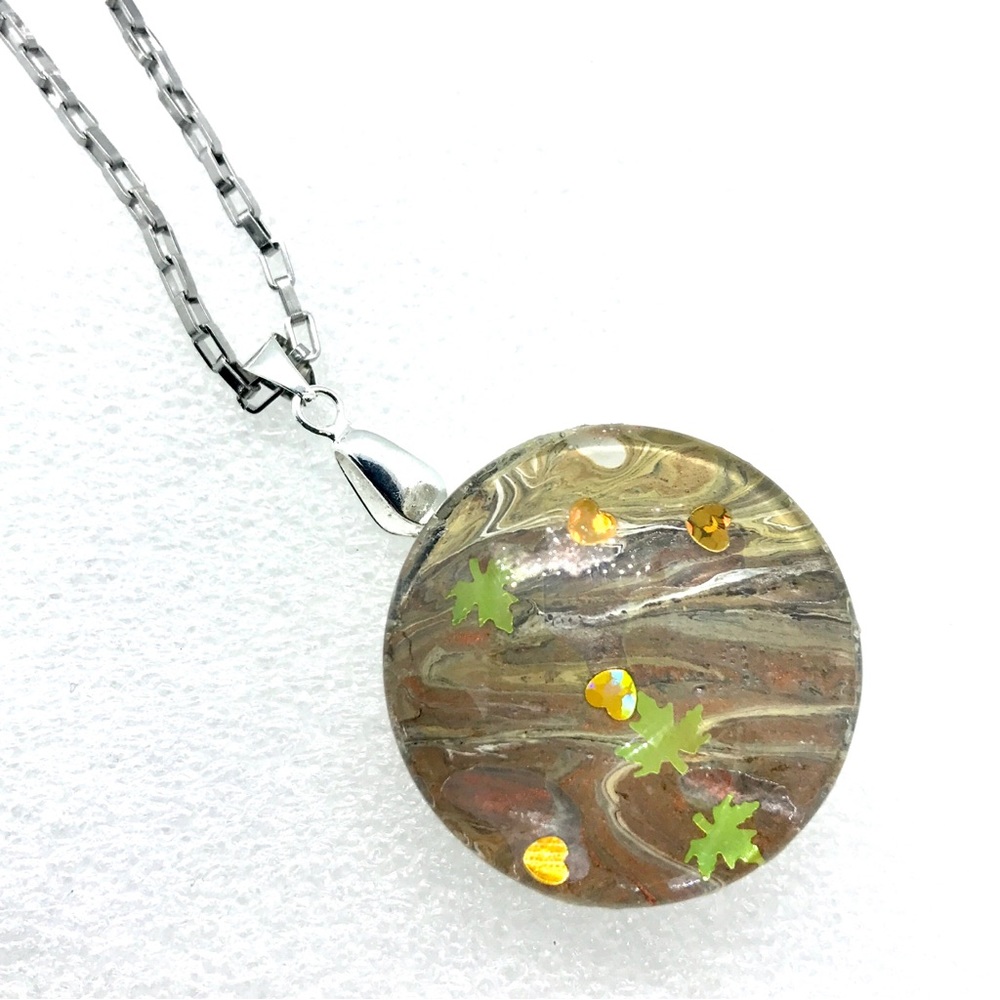 Statement Snap pendant with handmade 30mm snap SJ30 simple round
